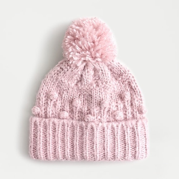 J. Crew Accessories - J. Crew Chunky Knit Bobble Beanie